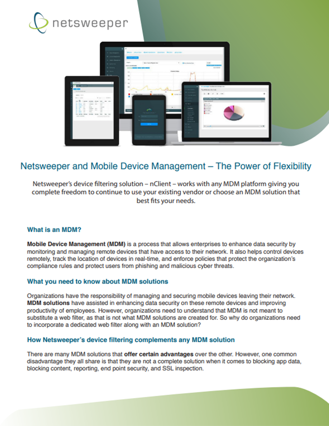 Datasheet: Netsweeper Mobile Device Management (US)